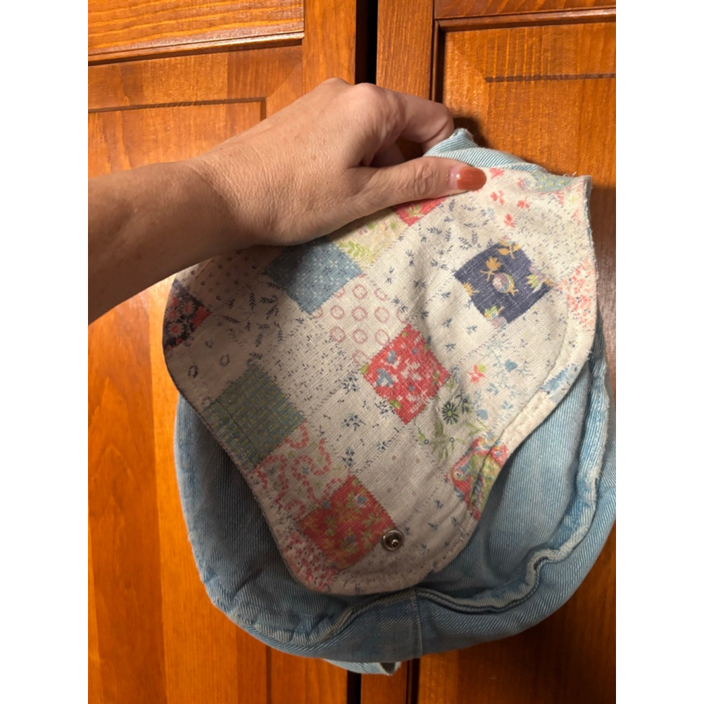 Vintage 70s Chambray Denim Jacket & Purse Set Flower Power Boho Hippie - Picture 12 of 12